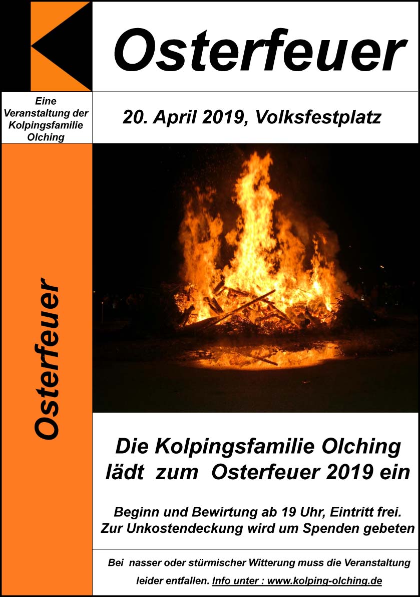 Osterfeuer der Kolpingsfamilie Olching - OlchingBlogOlchingBlog