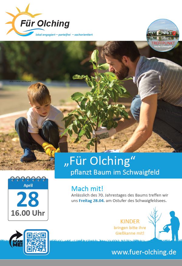 Für Olching pflanzt Baum im Schwaigfeld OlchingBlog,ein Service des