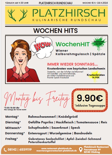 Platzhirsch Olching Woche 18.11.-24.11.24