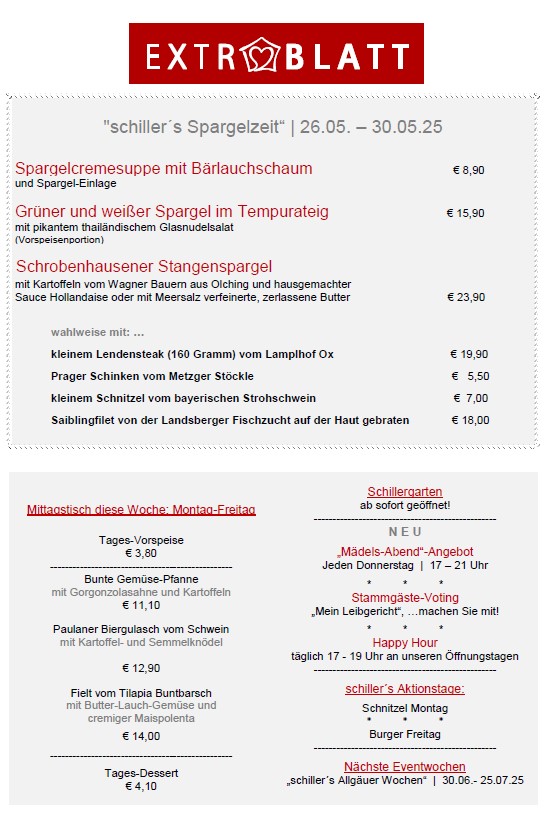 EXTRABLATT -Schiller´s Spargelzeit