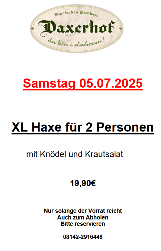 XL-HAXE IM DAXERHOF