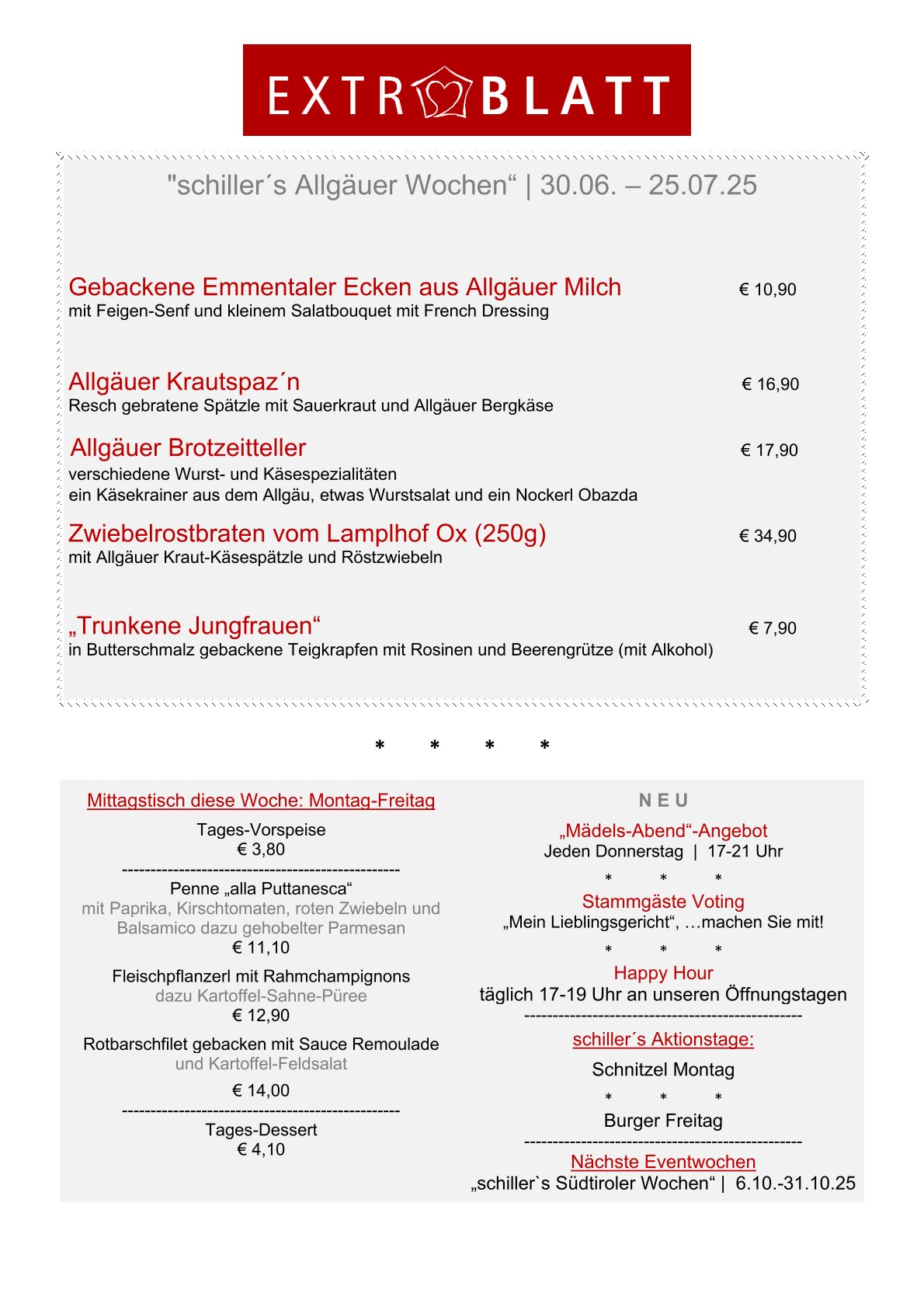 Schillers „Allgäuer Wochen“ vom 30.6.-25.07.25