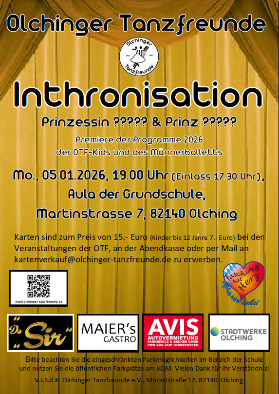 Olchinger Tanzfreunde e. V. gegründet 1981 – Inthronisation