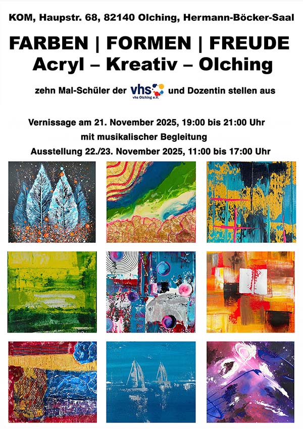 Plakat Ausstellung Farben | Formen | Freude