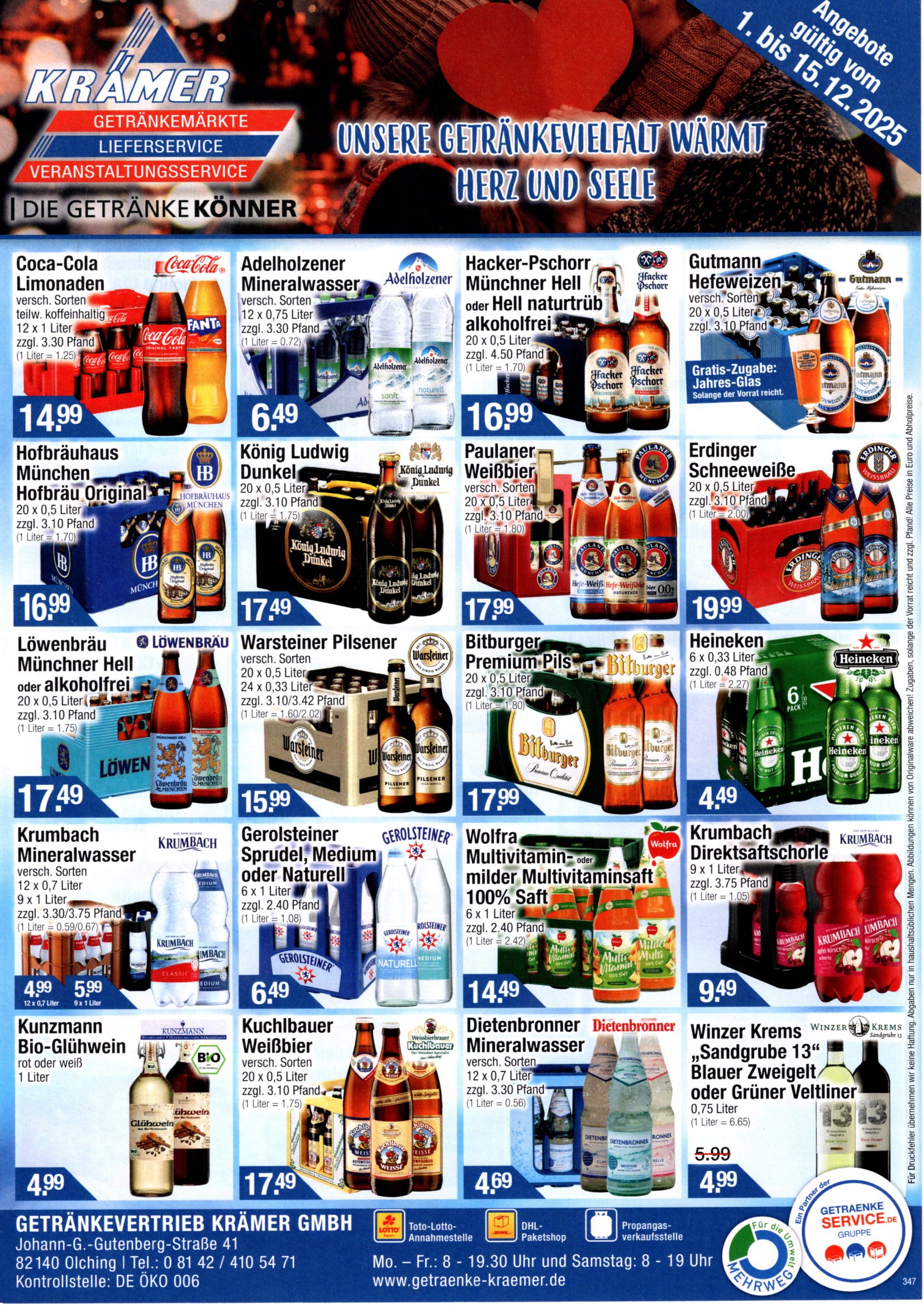 KRÄMER – UNSERE GETRÄNKEVIELVALT WÄRMT HERZ UND SEELE AUF – DIE GETRÄNKEKÖNNER