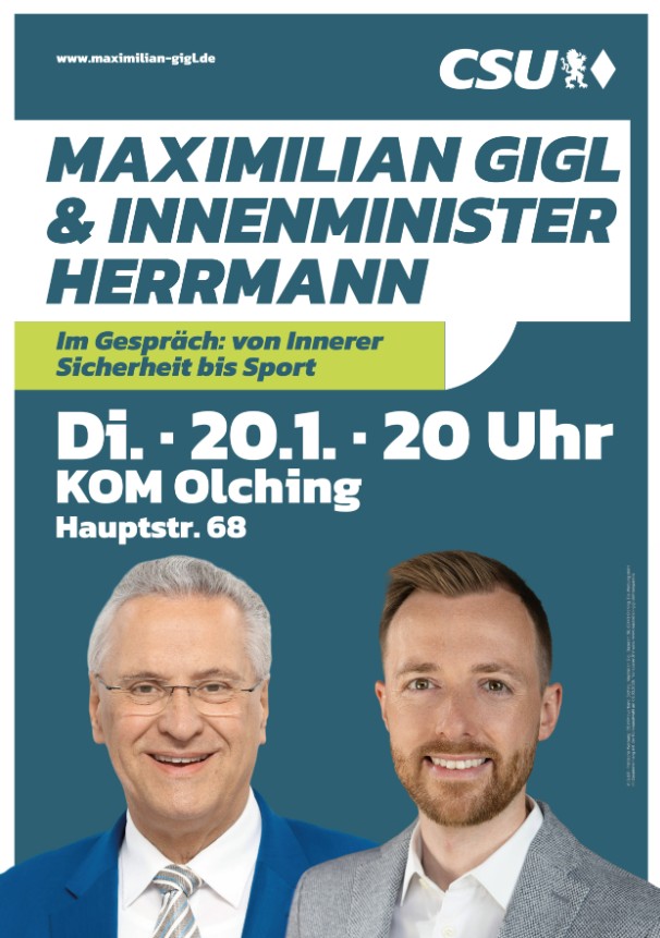 Innenminister Joachim Herrmann kommt nach Olching!