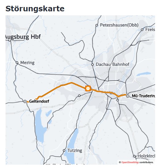 Endmeldung: S 4 Trudering ↔ Geltendorf