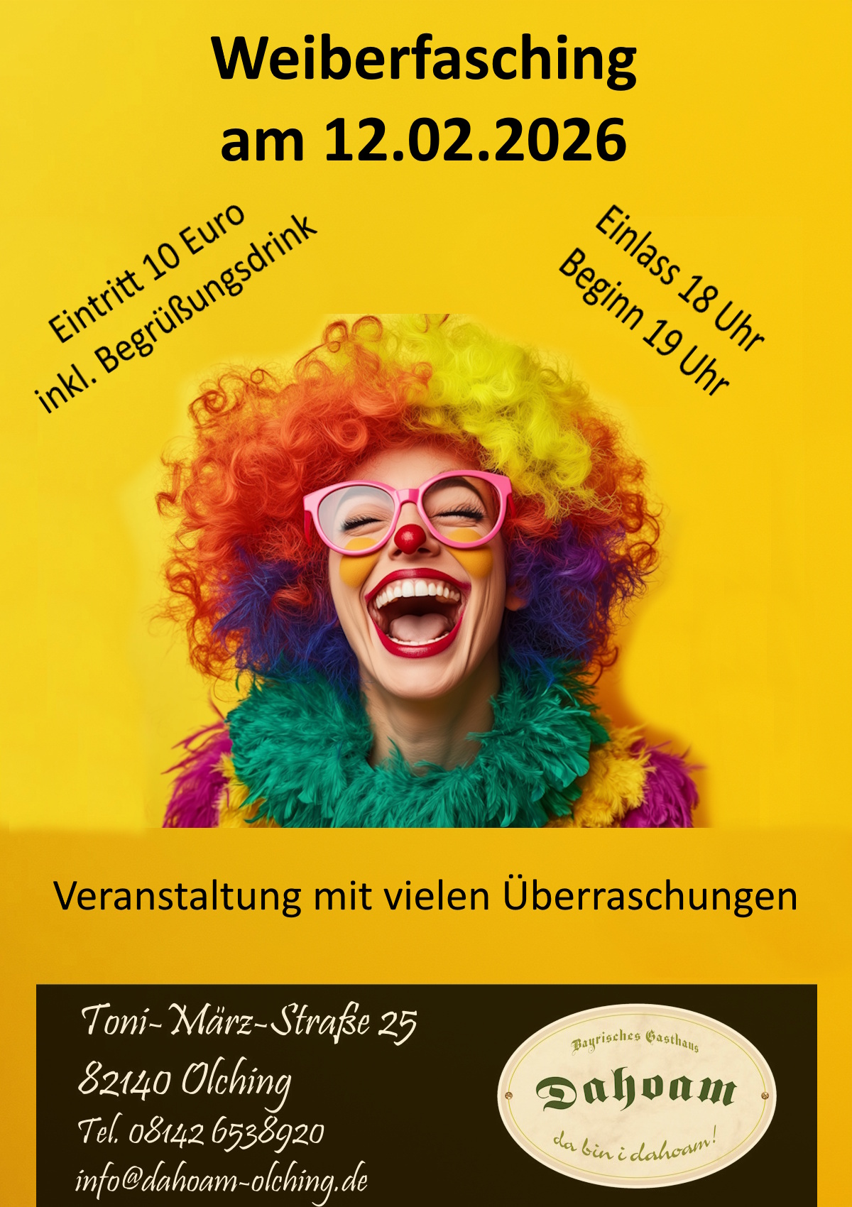 Vorschau – Weiberfasching im DAHOAM