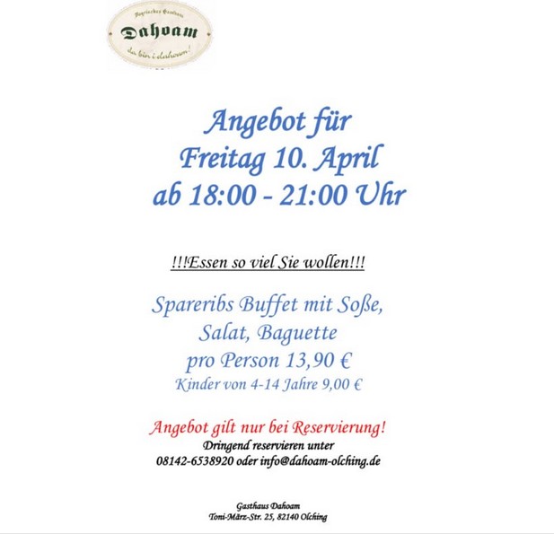 Am Freitag im DAHOAM