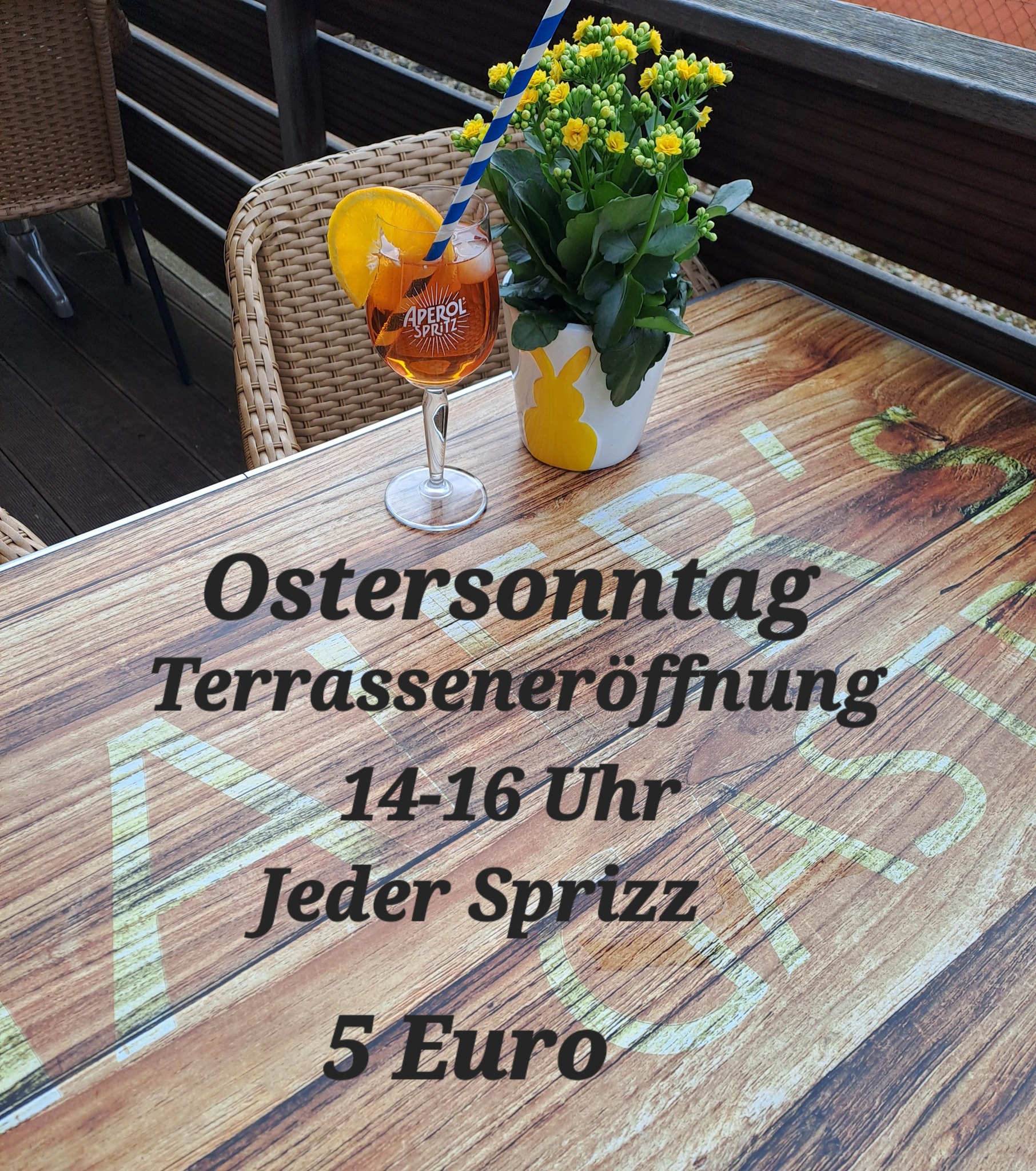 Am Ostersonntag zum „Spritz“ in Maiers Gastro in Gernlinden
