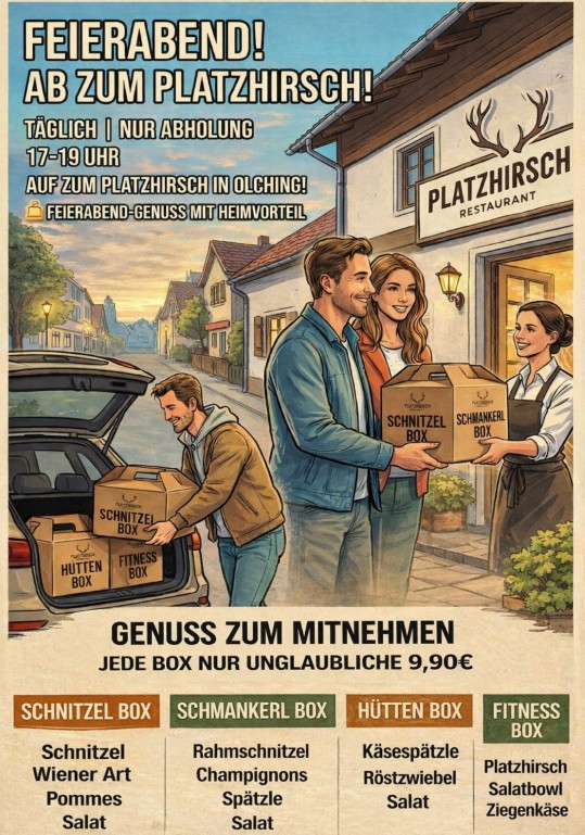 Am Feierabend – ab zum Platzhirsch