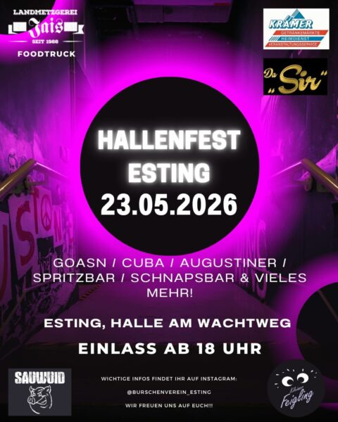 Hallenfest Esting am 23.05.2026