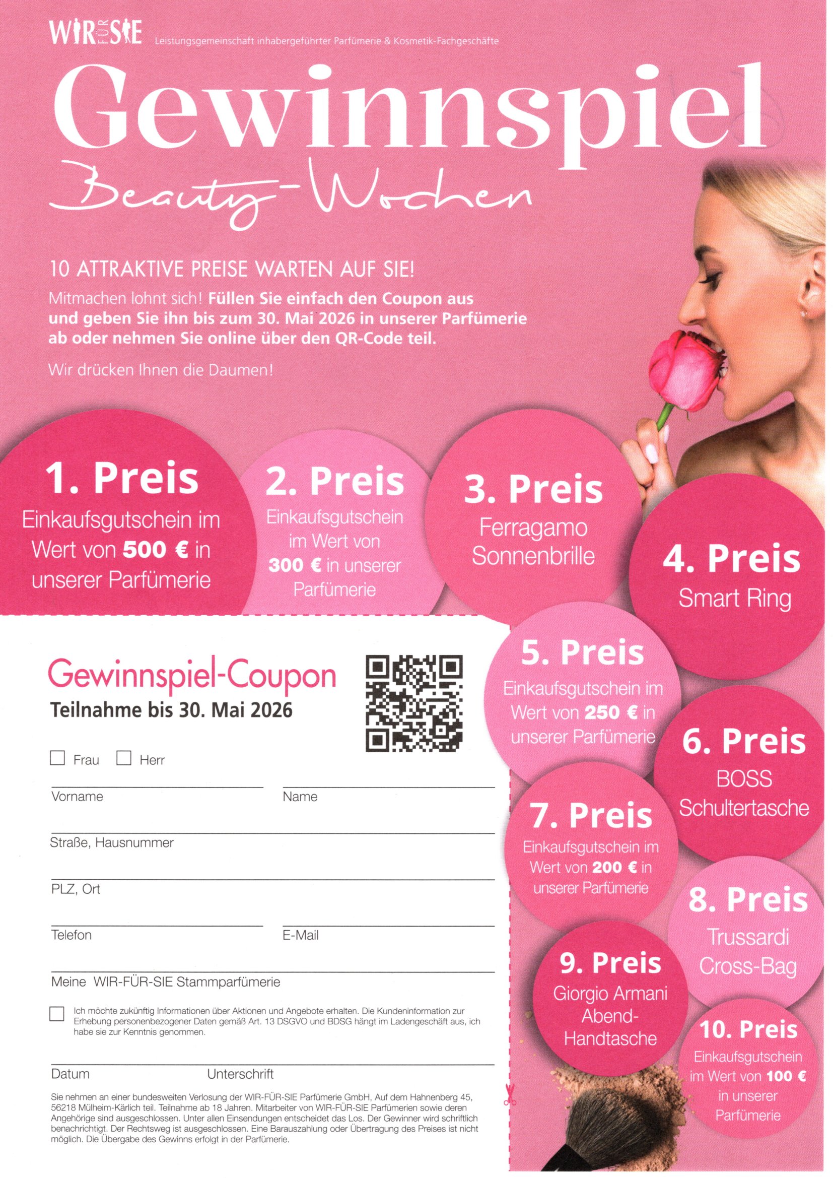 Beauty-Wochen und Gewinnspiel bei unserer Parfümerie Nöth