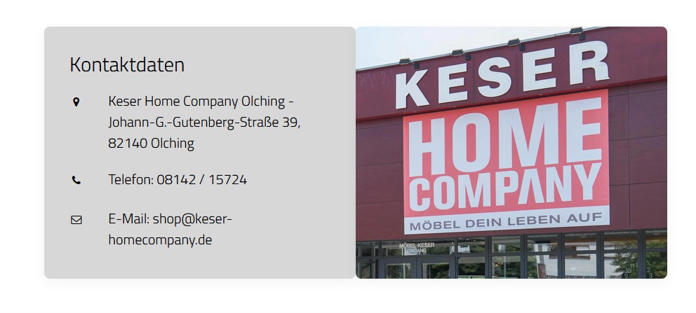 KESER HOMECOMPANY TROTZ BAUSTELLE GUT ZU ERREICHEN