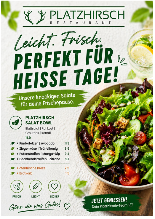Platzhirsch leicht – frisch – Perfekt für heiße Tage