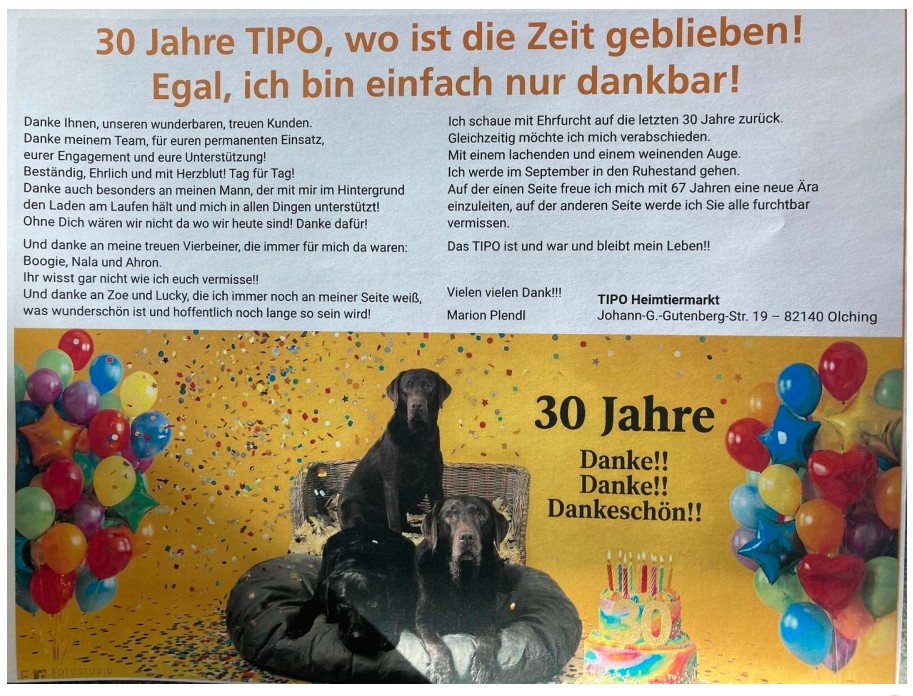 30 Jahre TIPO in Olching 😒❤️