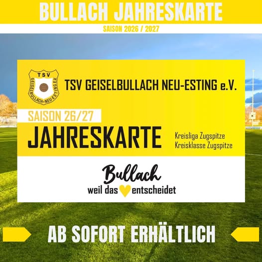 TSV Geiselbullach – +++Dauerkarten ab sofort erhältlich+++