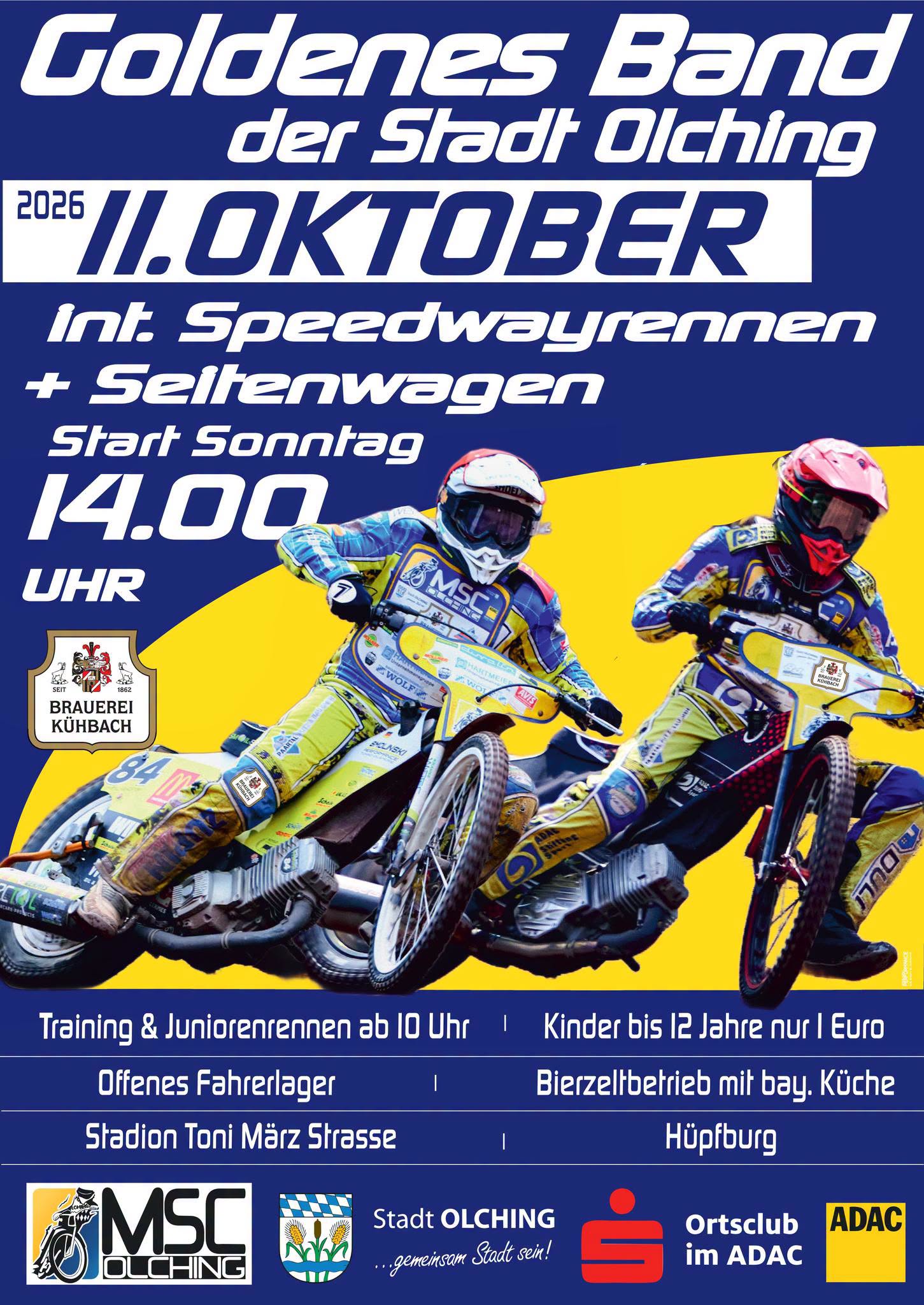 MSC Olching – NEUES RENNEN! …NEUES PLAKAT! …am 11. Oktober auf nach Olching! Es geht wieder um das GOLDENE BAND!!!
