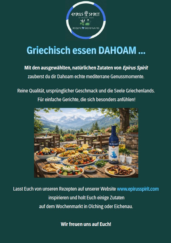 Griechisch essen DAHOAM ….