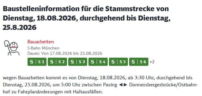 MVV-S-Bahn – Stammstrecke