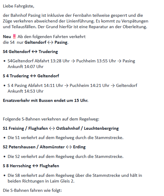 Ersatzprogramm Stammstrecke/Gesamtnetz: Reparatur an der Oberleitung