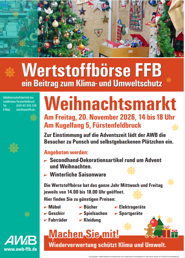 Wertstoffbörse FFB – Weihnachtsmarkt