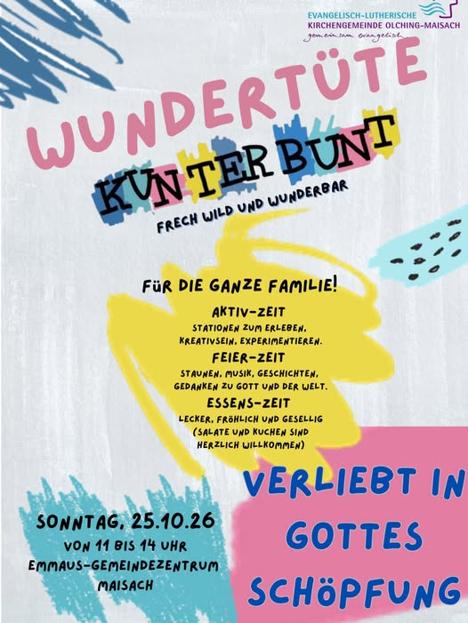 Ev. Kirchengemeinde Olching-Maisach:  Wundertüte kunterbunt